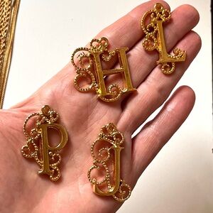 “CUSTOM ORDER” VINTAGE 1970’s/1980’s ONE OF A KIND INITIAL PENDANT NECKLACE(S)